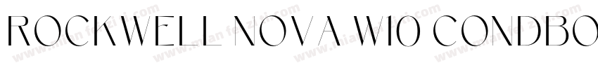Rockwell Nova W10 CondBold Regular字体转换
